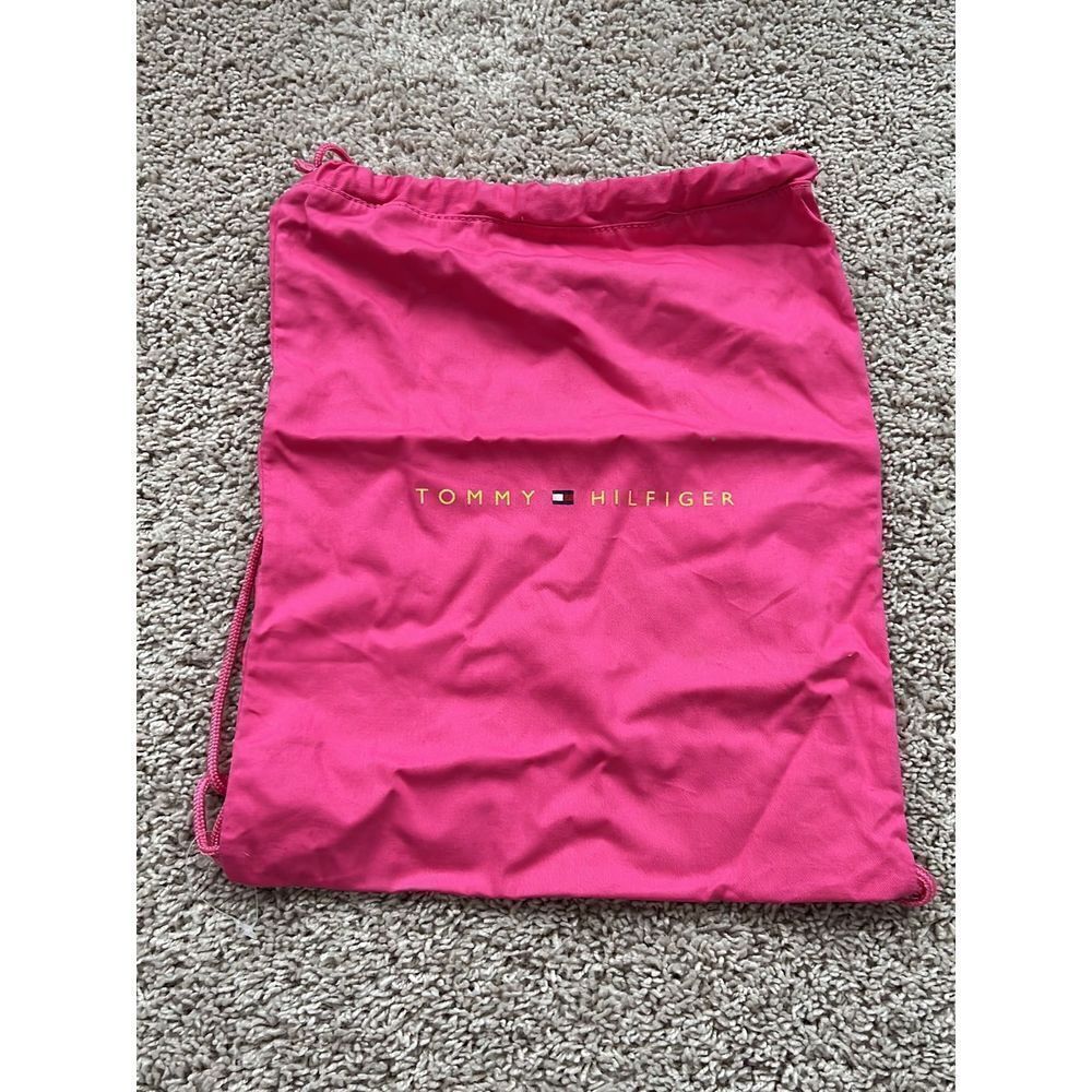 Tommy Hilfiger Hot Pink Drawstring Backpack Bag